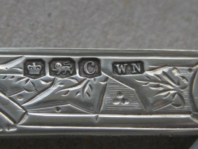 George V Mother of Pearl Hafted Silver Bladed Folding Fruit Knife - 5