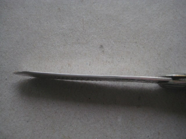 George V Mother of Pearl Hafted Silver Bladed Folding Fruit Knife - 7