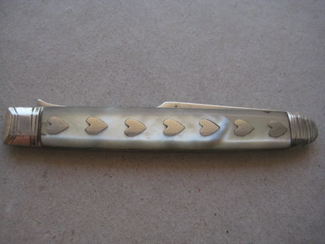 George III Mother of Pearl Hafted Silver Folding Fruit Fork - 11