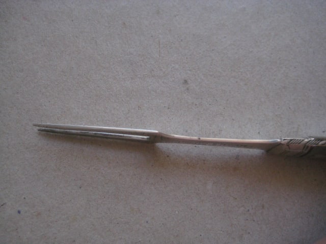 George III Mother of Pearl Hafted Silver Folding Fruit Fork - 9