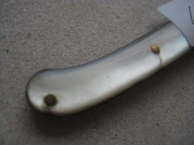 Rare George III Mother of Pearl Hafted Silver Bladed Folding Fruit Knife - 3