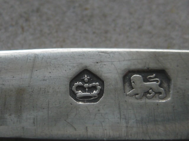 Rare George III Mother of Pearl Hafted Silver Bladed Folding Fruit Knife - 5