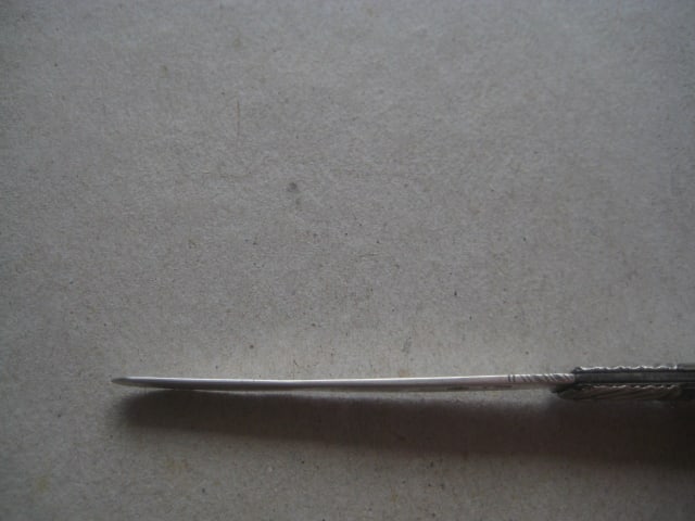 Rare George III Mother of Pearl Hafted Silver Bladed Folding Fruit Knife - 7