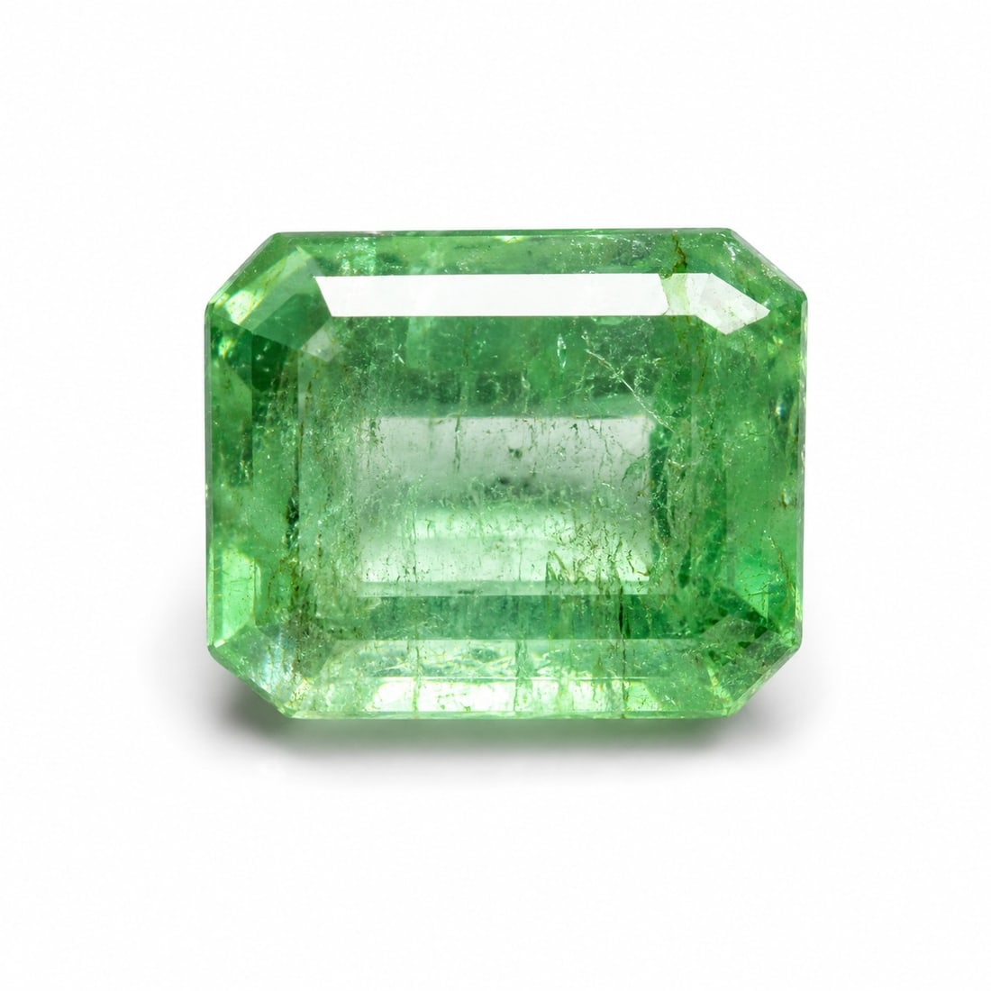 Natural Green Beryl Emerald Cut Gemstone 11.30 Ct 14.9 × 11.9 mm (1 of 1)