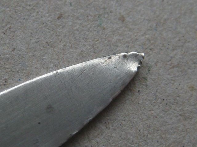 Victorian Mother of Pearl Hafted Silver Bladed Folding Fruit Knife - 7