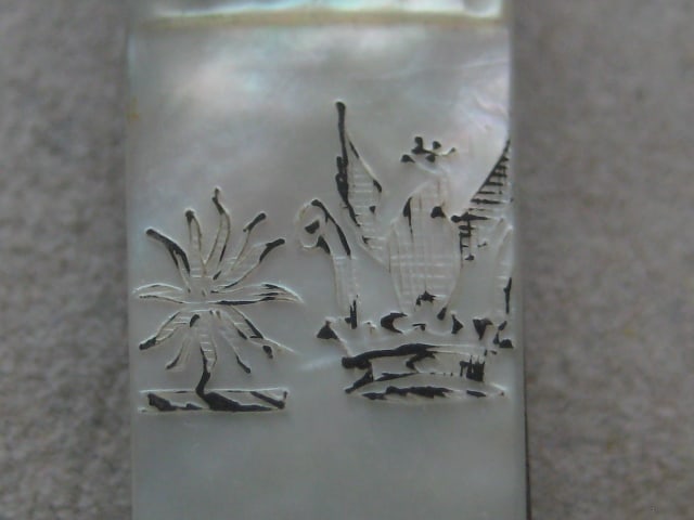George V Mother of Pearl Hafted Silver Bladed Folding Fruit Knife - 3