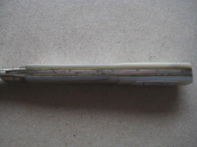 George V Mother of Pearl Hafted Silver Bladed Folding Fruit Knife - 7