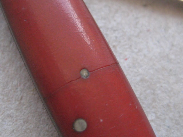 George V Red Bakerlite Plastic Hafted Silver Bladed Folding Fruit Knife - 6