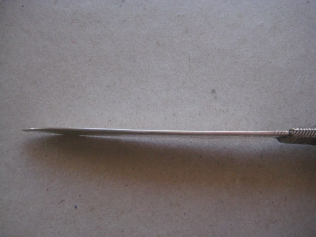 Rare George III Double Duty Marked Silver Bladed Folding Fruit Knife - 11