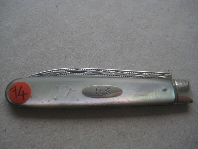 William IV Mother of Pearl Hafted Silver Bladed Folding Fruit Knife - 10