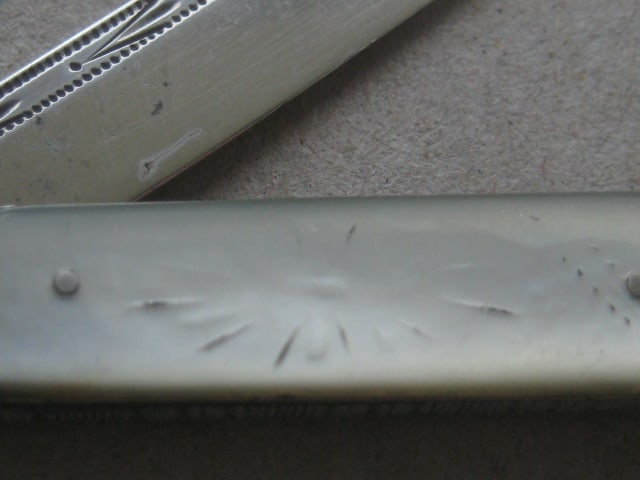 William IV Mother of Pearl Hafted Silver Bladed Folding Fruit Knife - 4