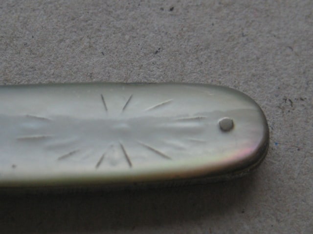 William IV Mother of Pearl Hafted Silver Bladed Folding Fruit Knife - 5