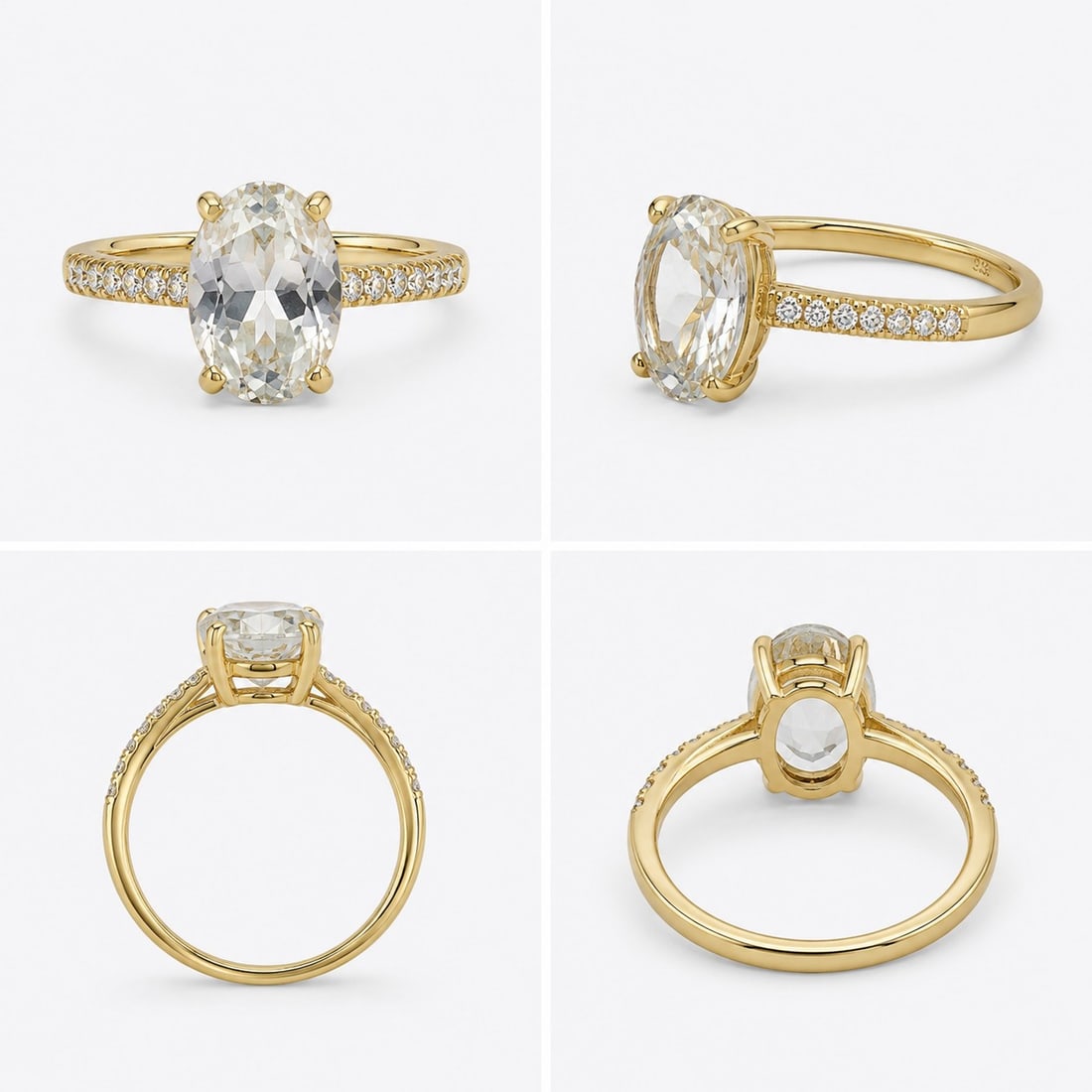 Natural Blue Topaz Ring In Gold-Plated Sterling Silver 925 – Size 18: Title: Natural Blue Topaz Ring In Gold-Plated Sterling Silver 925 – Size 18 Description: Elegant ring featuring a natural oval-cut Blue Topaz in a classic four-prong setting. The gemstone