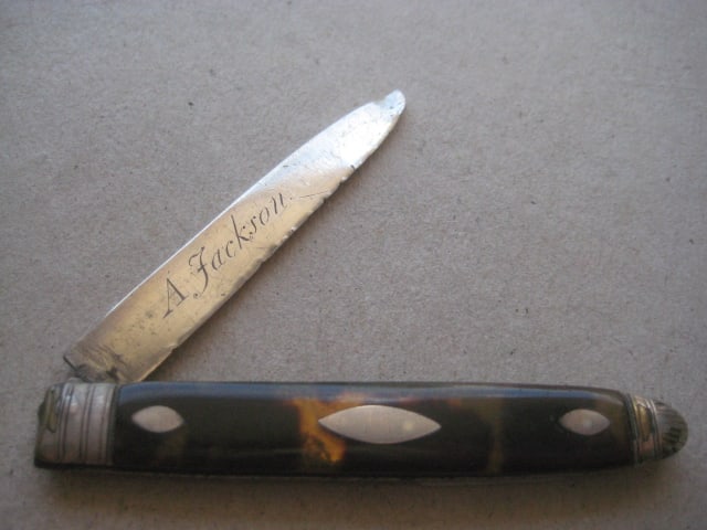 George III Silver Bladed Folding Fruit Knife - 2