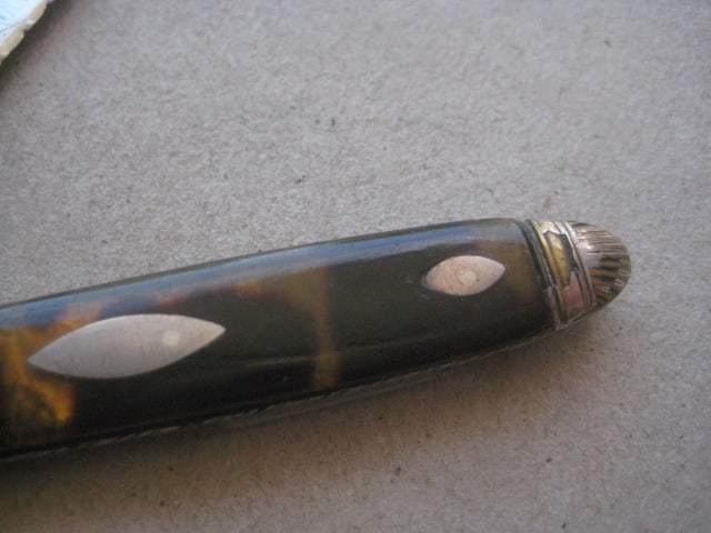 George III Silver Bladed Folding Fruit Knife - 7