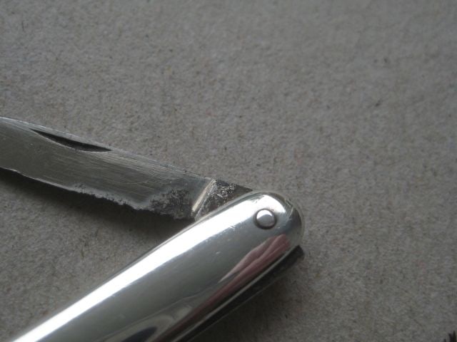 Victorian Silver Hafted Steel Bladed Folding Fruit Knife - 5
