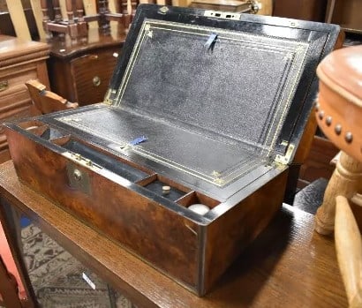A 19th Century Walnut Lap Desk, With Brass Presentation Plaque Dated 1899 (1 of 1)