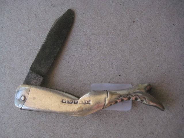 Victorian Silver Sided Ladies Leg Steel Bladed Penknife - 3