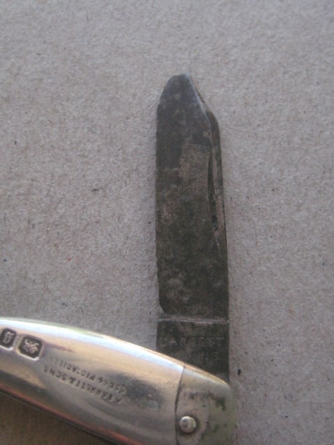 Victorian Silver Sided Ladies Leg Steel Bladed Penknife - 7