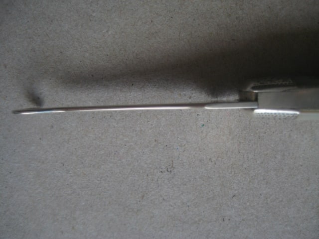 Rare Edwardian Mother of Pearl Hafted Twin Silver Bladed Folding Fruit Knife - 10