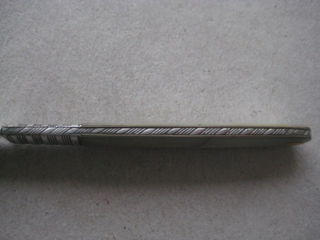 George III Mother of Pearl Hafted Silver Bladed Folding Fruit Knife - 7