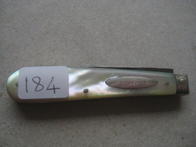 George III Mother of Pearl Hafted Silver Mounted Twin Quill Bladed Folding Fruit Knife - 10
