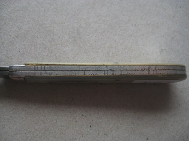 George III Mother of Pearl Hafted Silver Mounted Twin Quill Bladed Folding Fruit Knife - 7