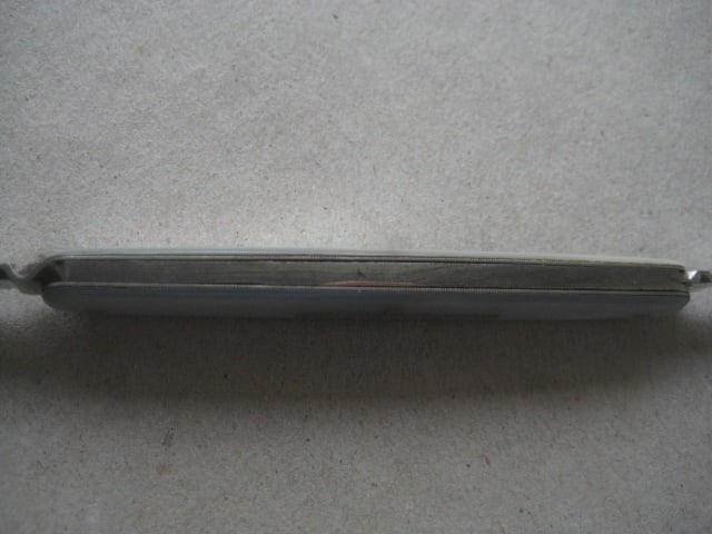 Victorian Mother of Pearl Hafted Twin Steel Bladed Penknife - 8