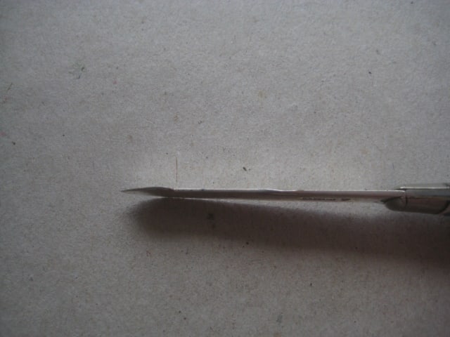 Rare George V Mother of Pearl Hafted Silver Orange Peeler Folding Fruit Knife - 7