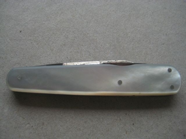 Victorian Horseman Brand Etched Mother of Pearl Hafted Multibladed Penknife - 10