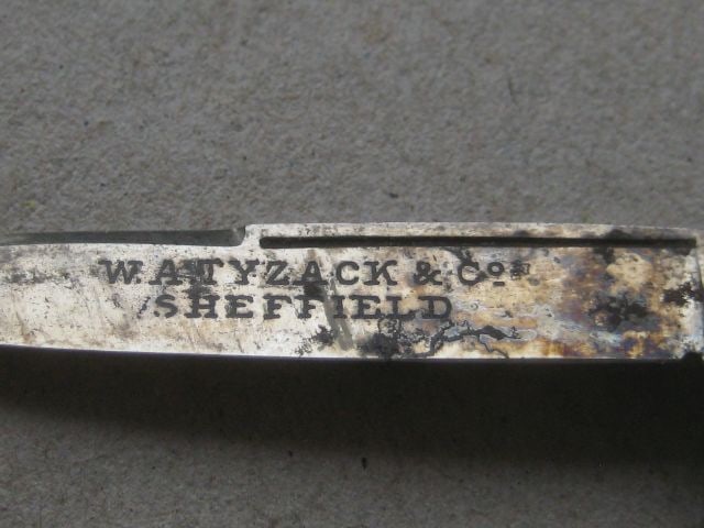 Victorian Horseman Brand Etched Mother of Pearl Hafted Multibladed Penknife - 4