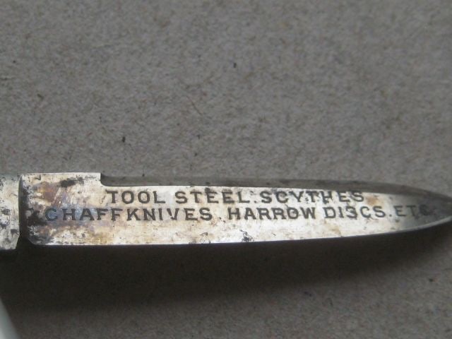 Victorian Horseman Brand Etched Mother of Pearl Hafted Multibladed Penknife - 5