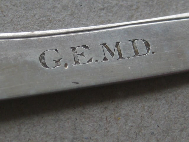 George V Mother of Pearl Hafted Silver Bladed Folding Fruit Knife - 7