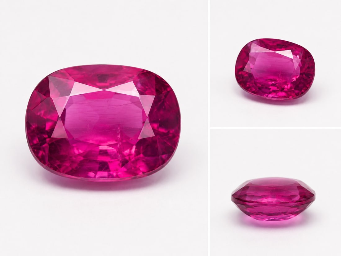 Natural Heated Ruby Oval Cut 3.05 Carats – 9 × 7 mm: Title: Natural Heated Ruby Oval Cut 3.05 Carats – 9 × 7 mm Description: Beautiful natural heated ruby featuring a classic oval cut with a rich, vibrant red colour and excellent