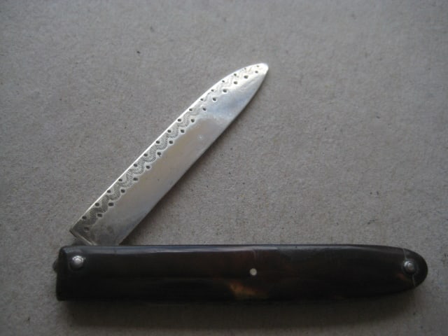 George III Silver Bladed Folding Fruit Knife - 2