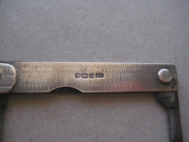 George V Silver Sided Extending Ruler Twin Steel Bladed Folding Penknife - 9