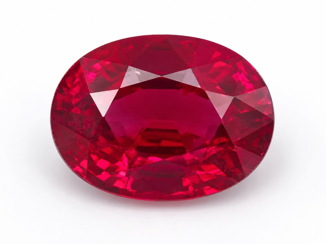 Ruby Corundum Oval Cut Loose Gemstone 14x10 mm Approx. 6.5 Ct (1 of 1)