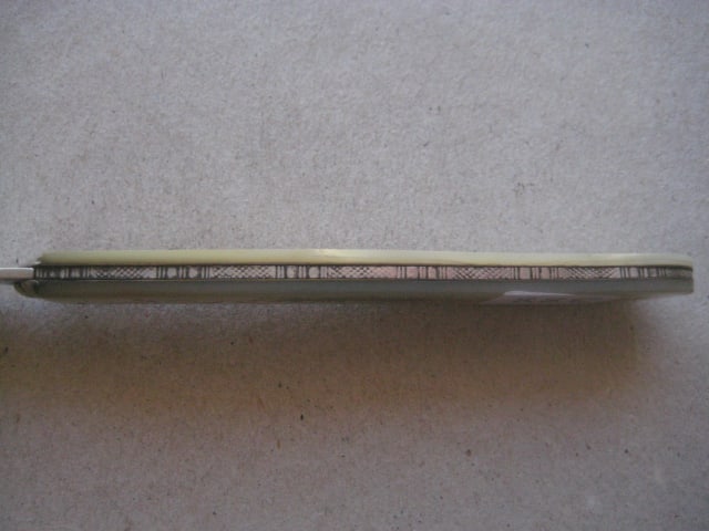 Victorian Mother of Pearl Hafted Silver Bladed Folding Fruit Knife - 7