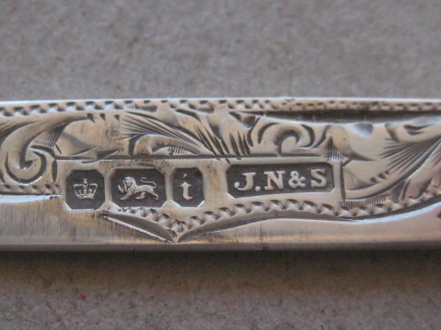 Rare Edwardian All Silver Folding Fruit Knife - 3
