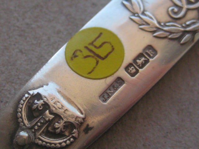 Rare Edwardian All Silver Folding Fruit Knife - 4