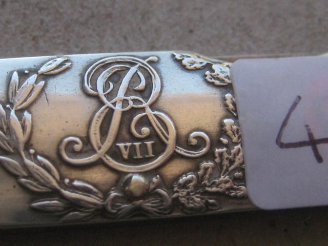 Rare Edwardian All Silver Folding Fruit Knife - 5