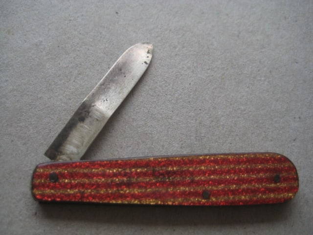 Rare George V Bakerlite Plastic Hafted Silver Bladed Folding Fruit Knife - 2