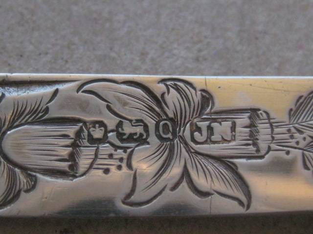 Victorian Mother of Pearl Hafted Silver Bladed Folding Fruit Knife - 3
