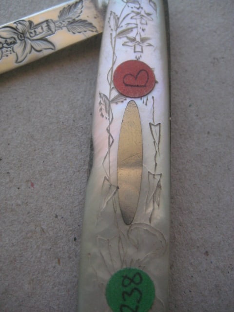 Victorian Mother of Pearl Hafted Silver Bladed Folding Fruit Knife - 5