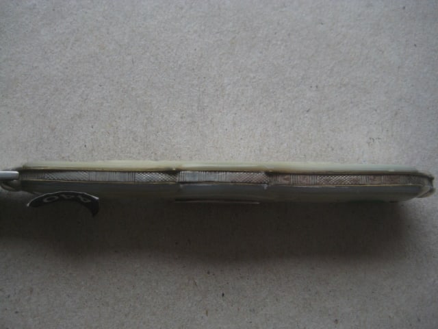 Victorian Mother of Pearl Hafted Silver Bladed Folding Fruit Knife - 7