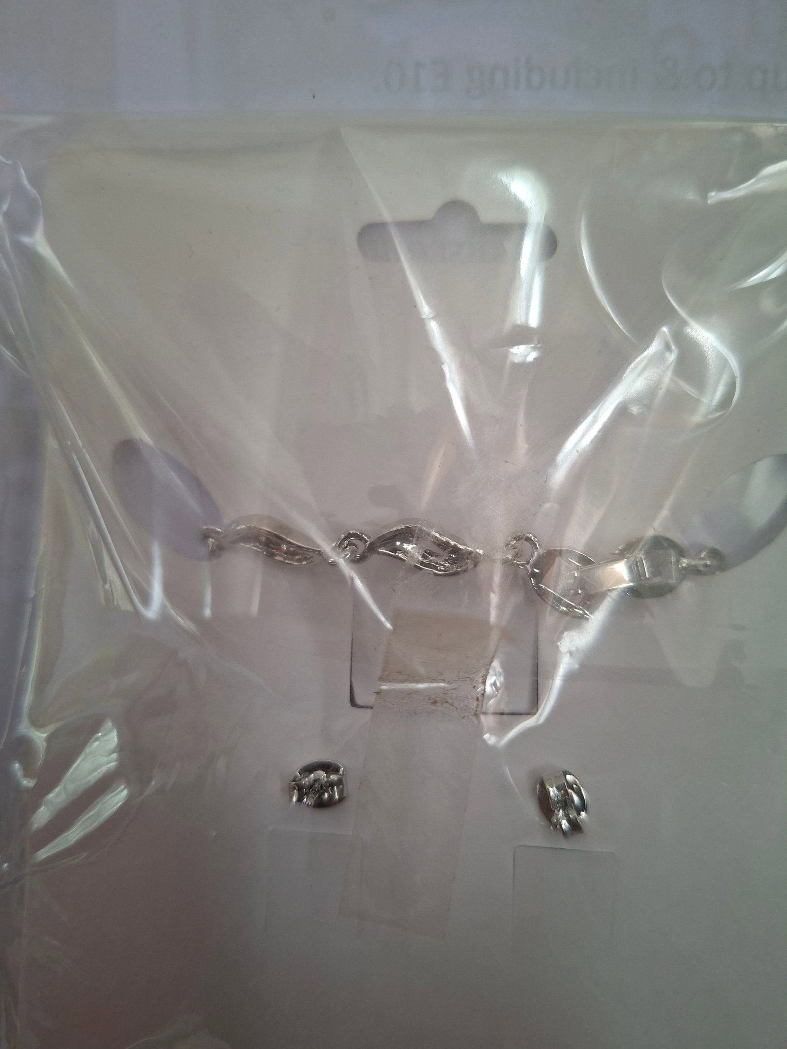 Pretty Silver Tone Necklace and Earrings Set - 5