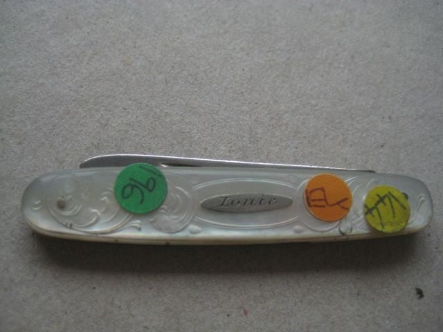 Victorian Mother of Pearl Hafted Silver Bladed Folding Fruit Knife - 9