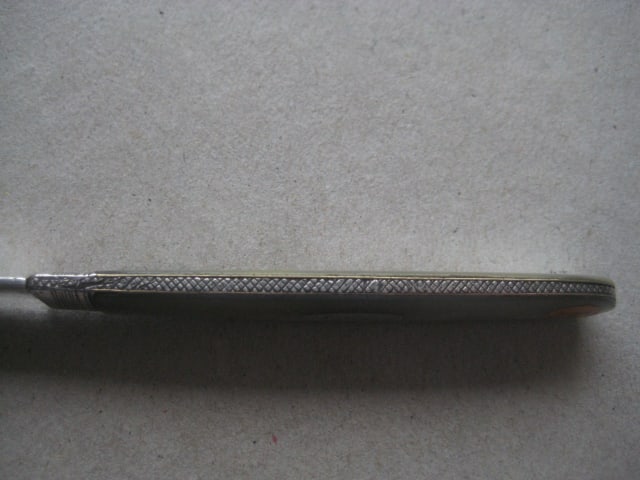 George III Mother of Pearl Hafted Silver Bladed Folding Fruit Knife - 5