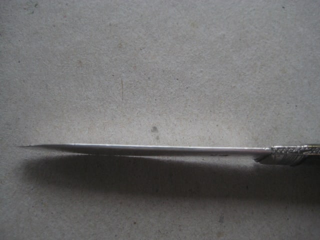 George III Mother of Pearl Hafted Silver Bladed Folding Fruit Knife - 6