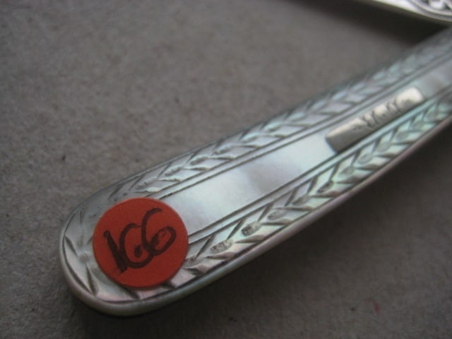 Edwardian Mother of Pearl Hafted Silver Bladed Folding Fruit Knife - 3